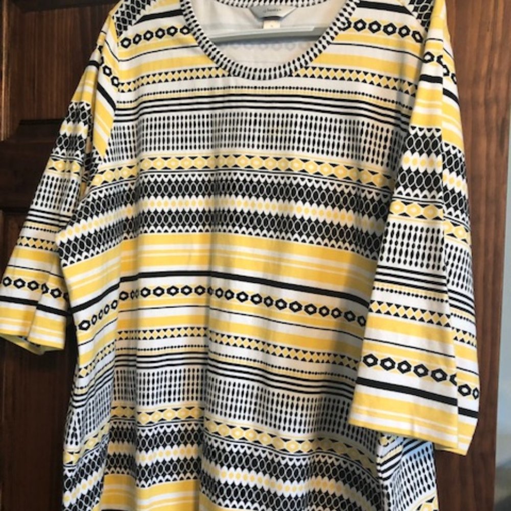 CJ Banks Long Sleeve Top 3x Knit